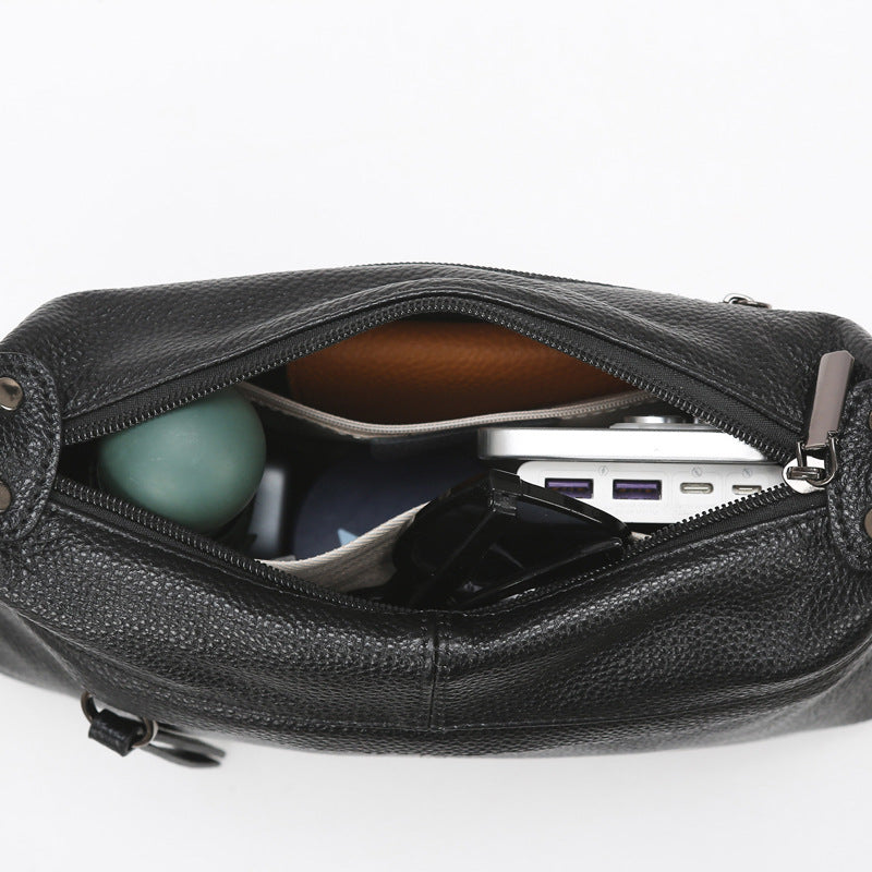 Women's Leather First Layer Cowhide Large Capacity Versatile Shoulder Bags