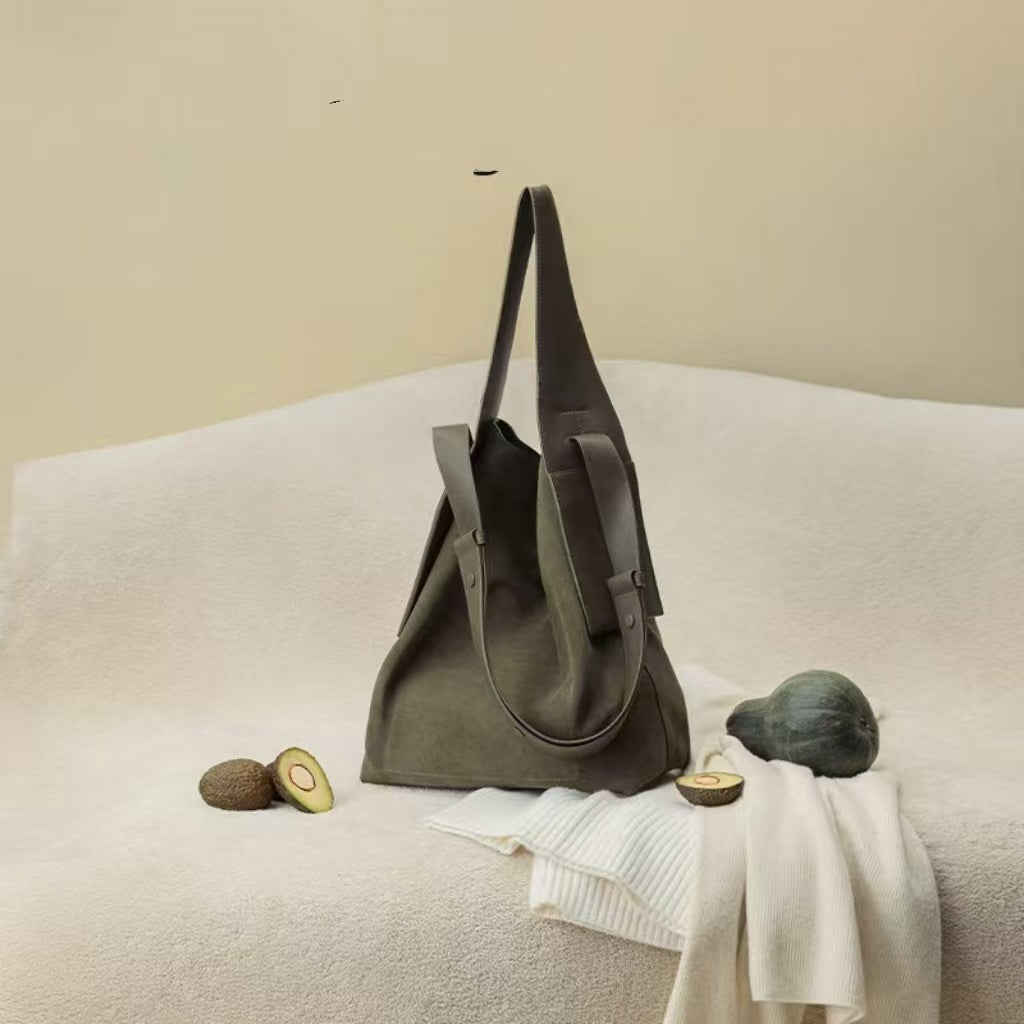 Women's Suede Hanging Ear Large Capacity Lazy Tote Bag
