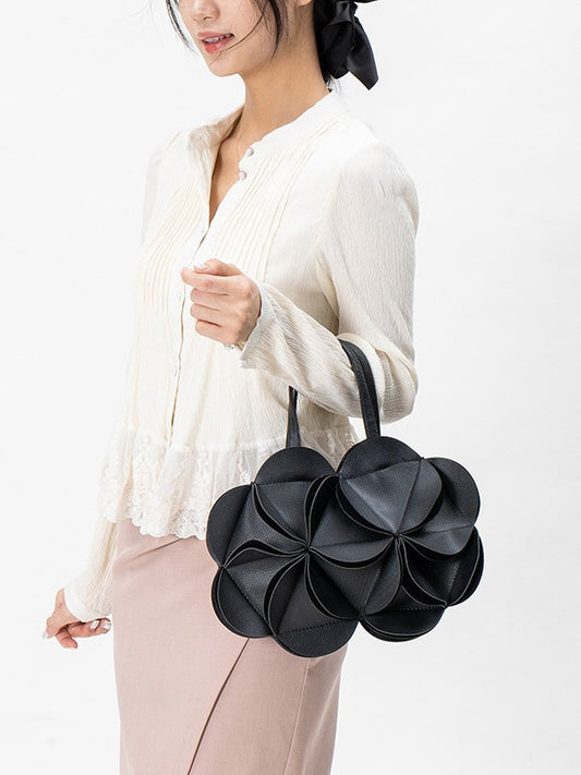 Women's Flower-shaped Creative Cute Pleated Korean Style Women's Messenger Bag
