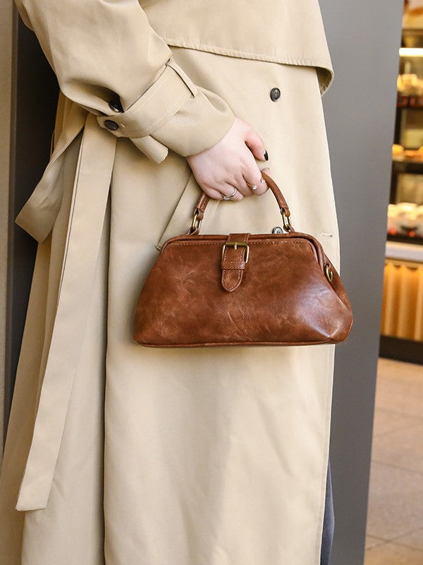 Comfortable Women's Fashion Retro High-grade Clip Handbags