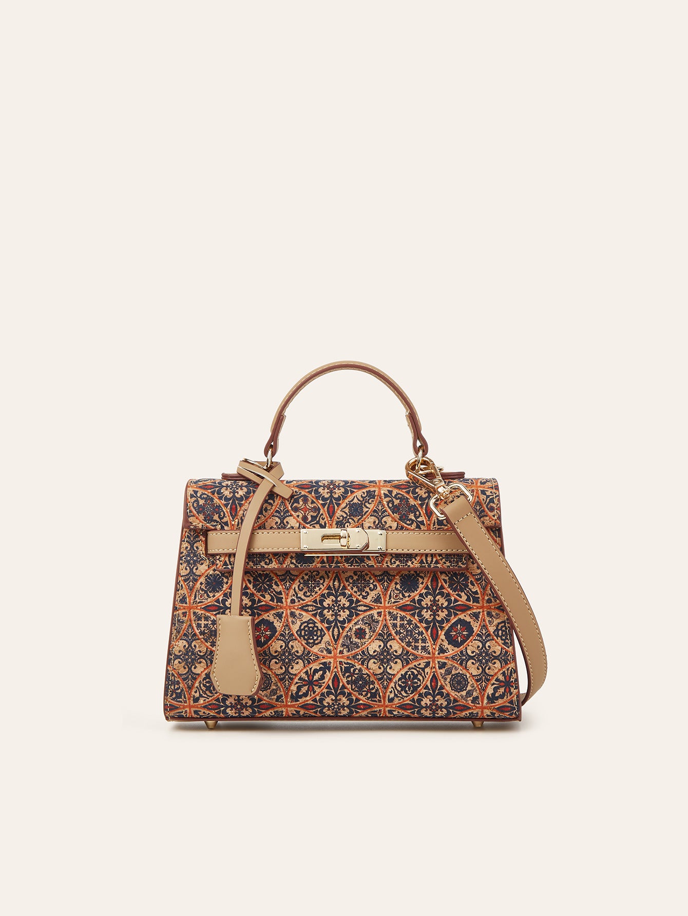 Women's Ethnic Print Cork Bark Advanced Fashion Bags