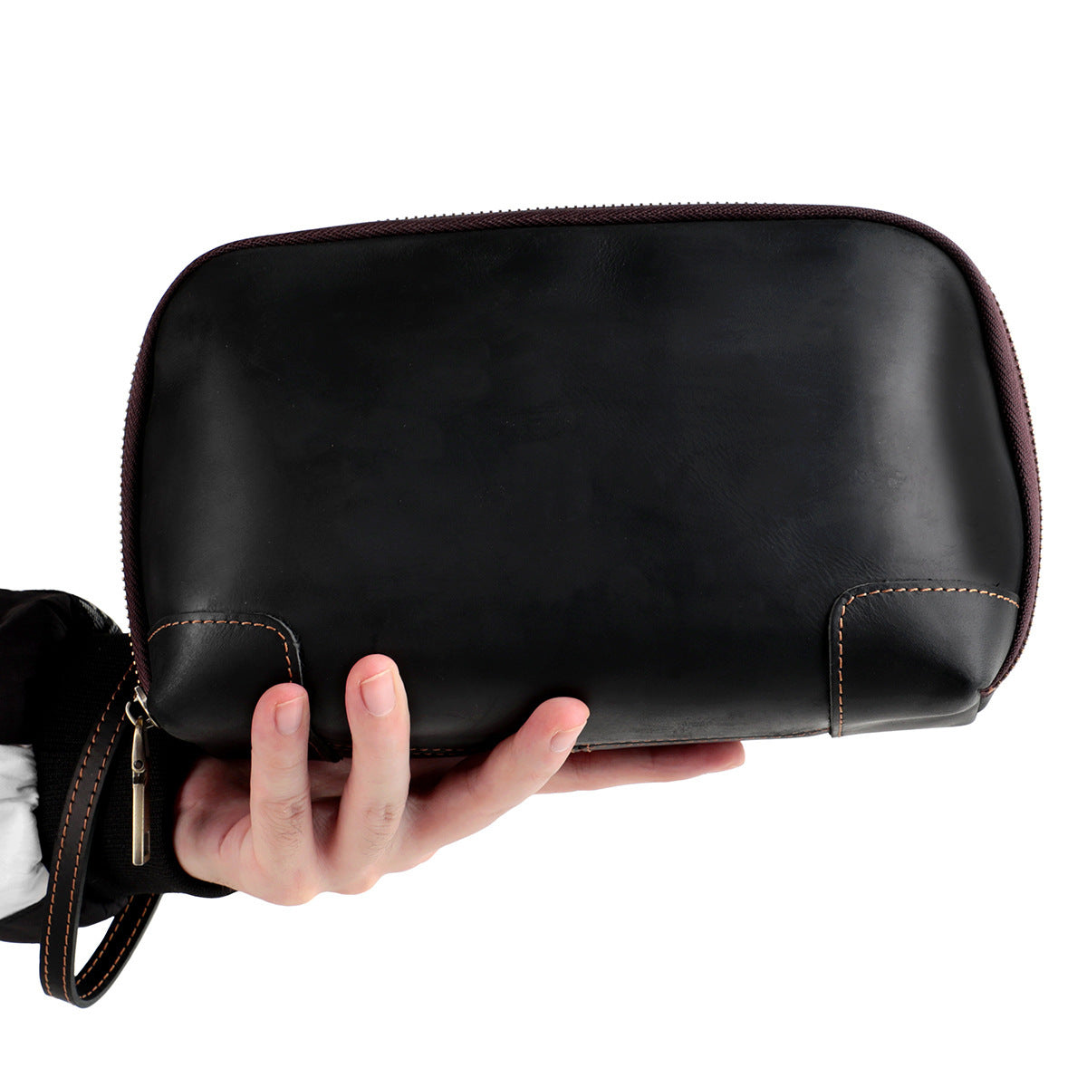 Men's Genuine Leather Fashion Simple Crazy Horse Large Capacity Bags