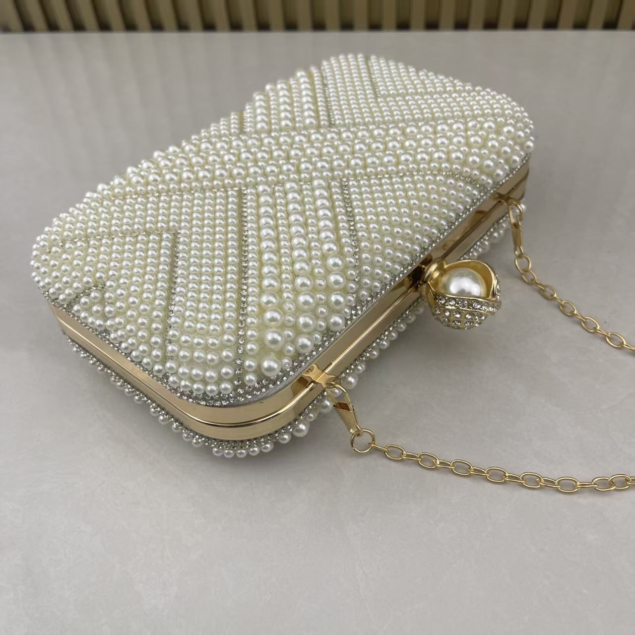 Elegant Attractive Handmade Pearl Original Order Dinner Bag