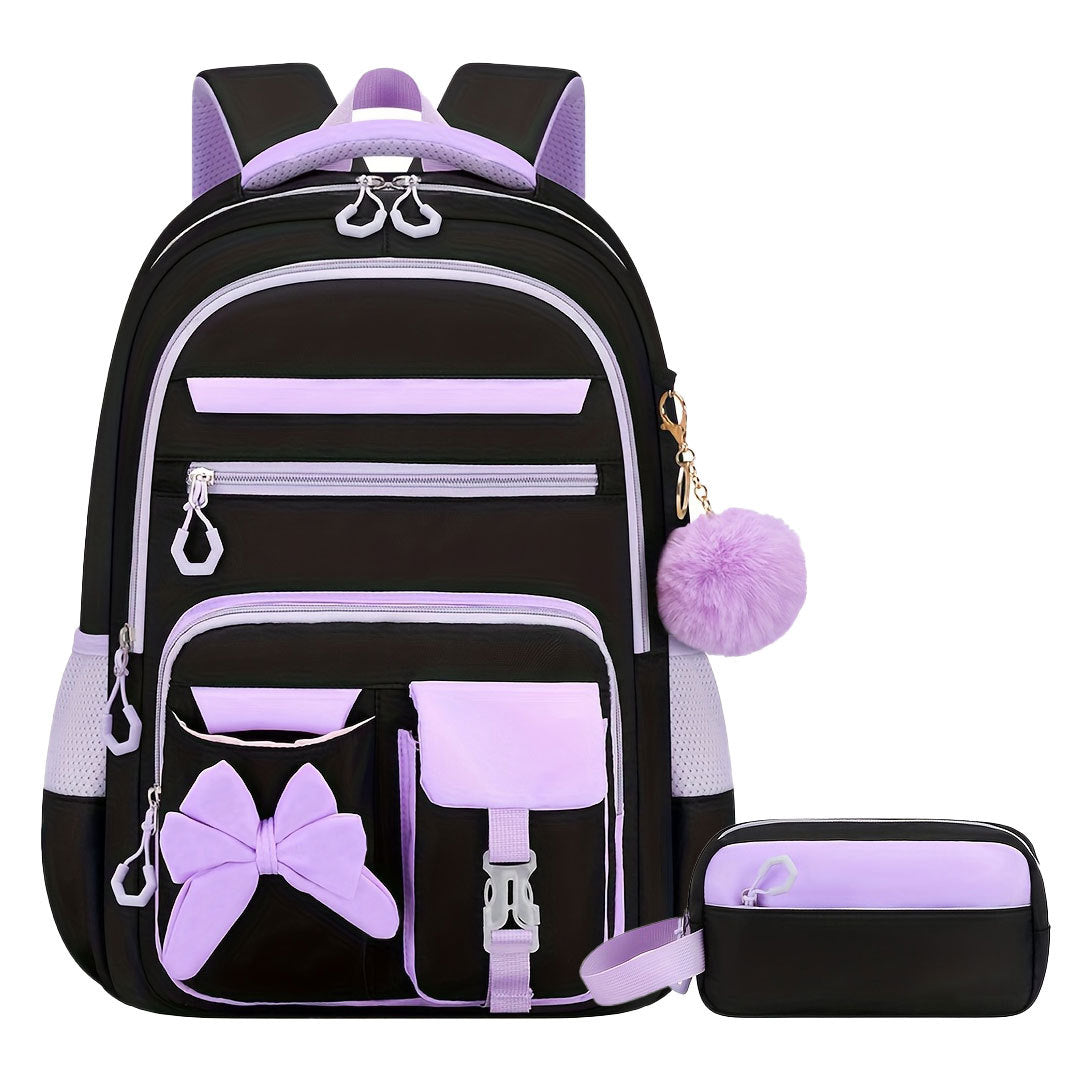 Cute Butterfly Three-piece Set Large Capacity Spine Protection Backpacks