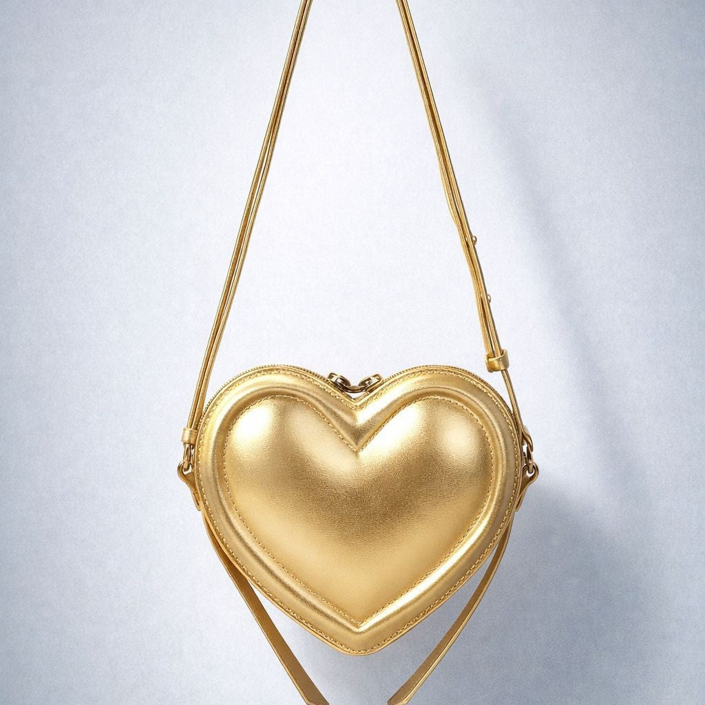 Casual Women's Heart-shaped Design Three-dimensional Love Handbags