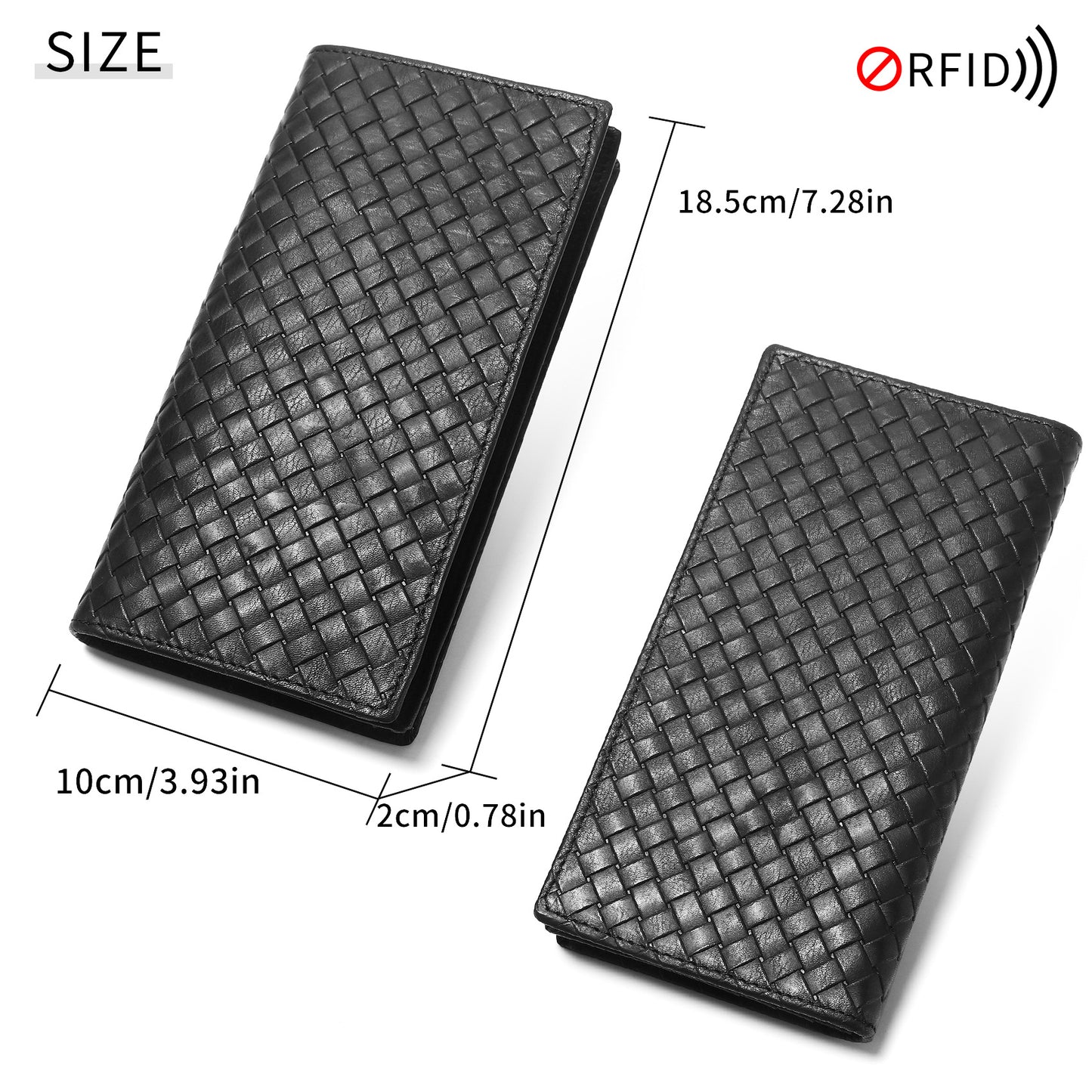 Men's Long Cowhide Swiping Large Capacity Multiple Men's Wallet