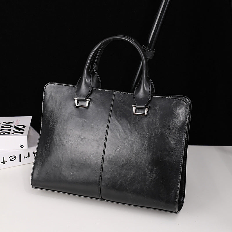 Men's Leather Large Capacity Business Inch Computer Bags