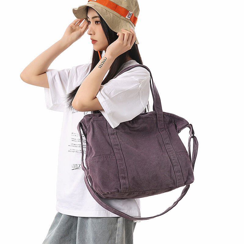 Women's Large Capacity Canvas Retro Literary Fashion Bags