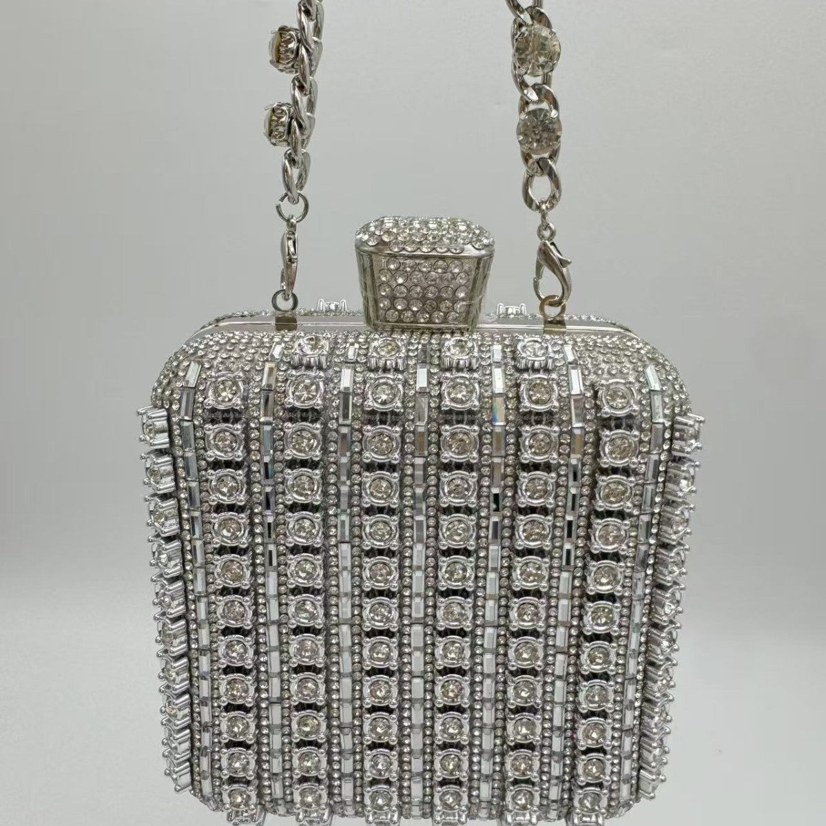 Handmade Chain Rhinestone Full Diamond Portable Dinner Bag