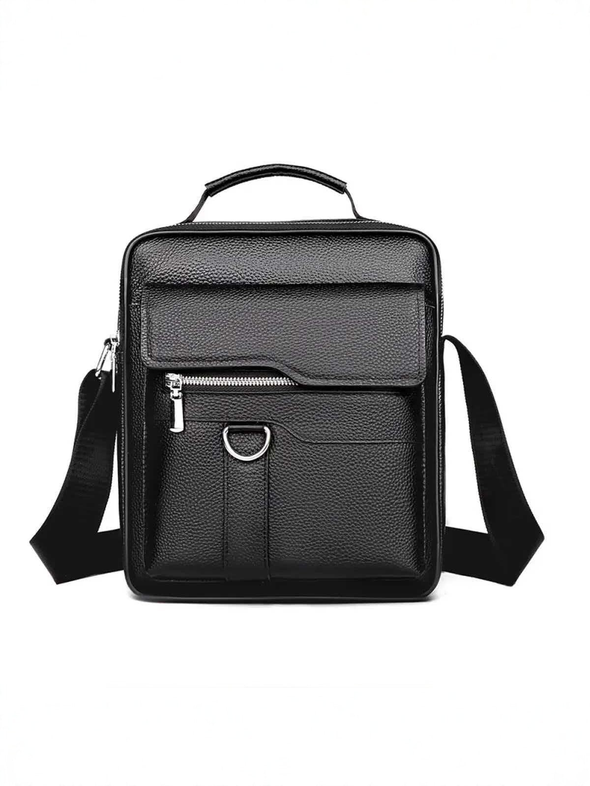 Men's First Layer Cowhide Leather Business Waterproof Lightweight Men's Shoulder Bag