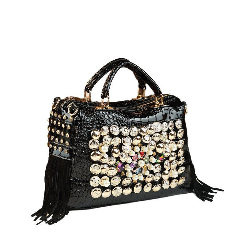 Women's Dinner Gorgeous Diamond Decorations Light Luxury Temperament Large Women's Handbag