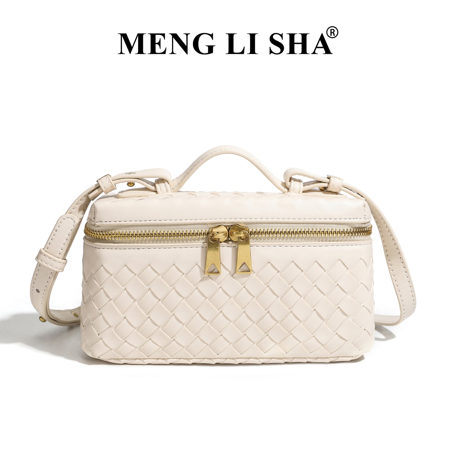 Retro Frosted Hand-woven Lunch Box Trendy Women's Shoulder Bag