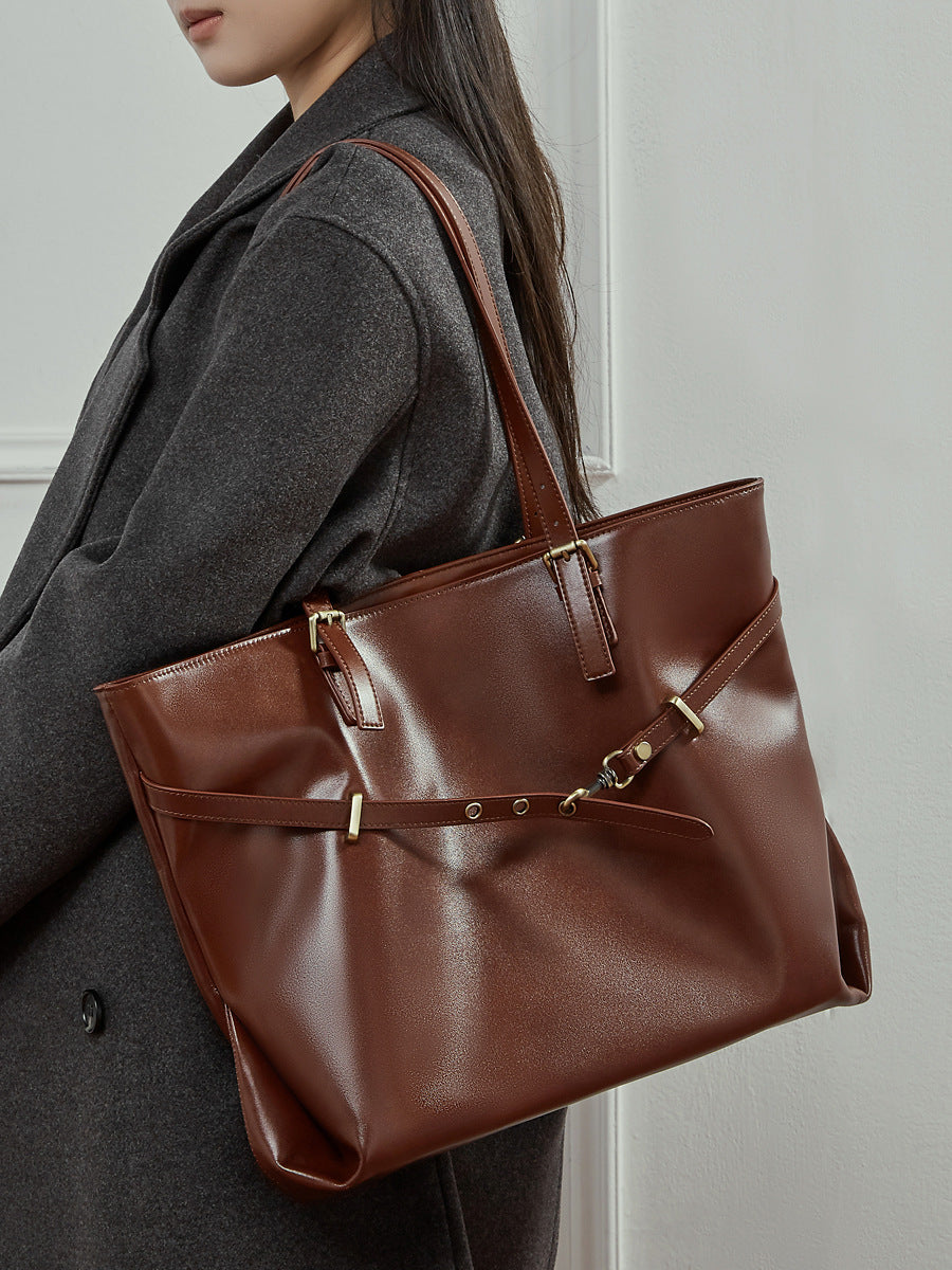 Large Capacity Totes Underarm Texture Western Style Bags