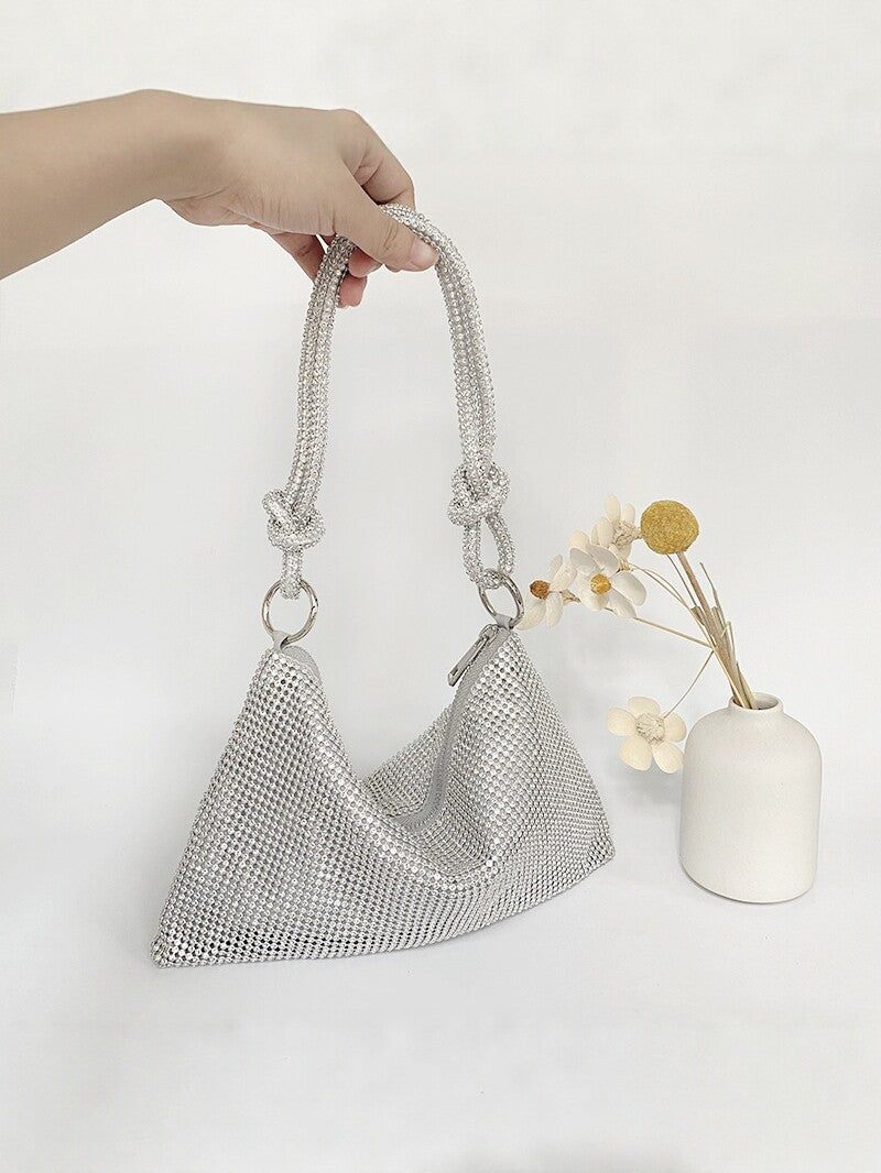 Women's Trendy Size Net Drill Underarm One Dinner Bag