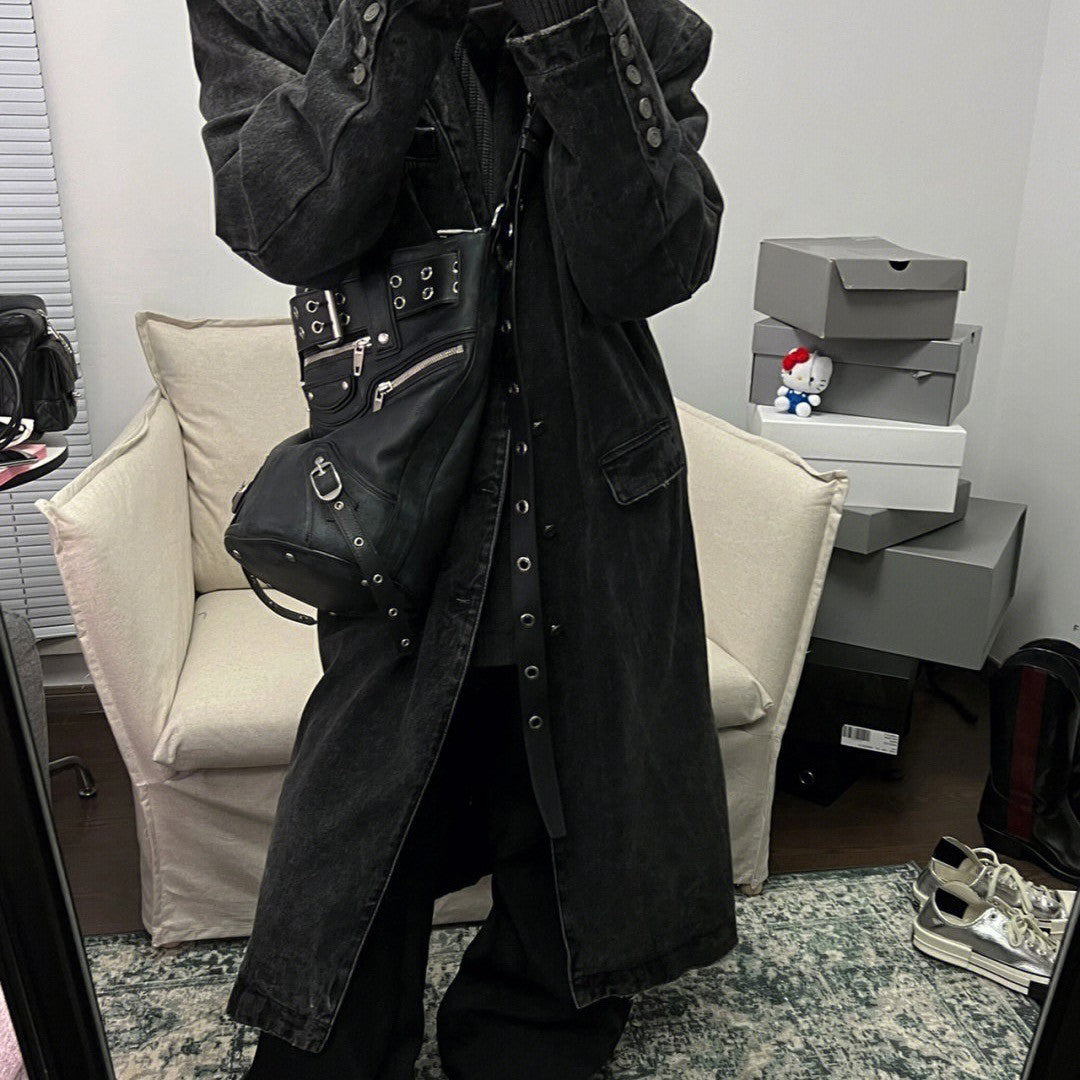 Cool Women's Fashionable Dark Rivet Motorcycle Bags