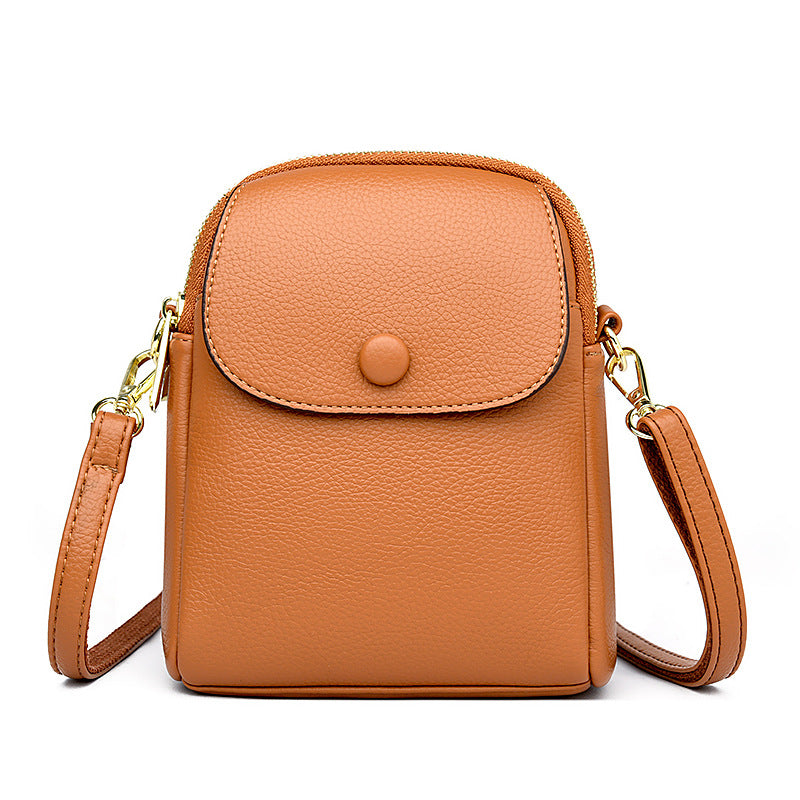 Women's Mobile Trendy Fashion Simple Genuine Leather Shoulder Bags