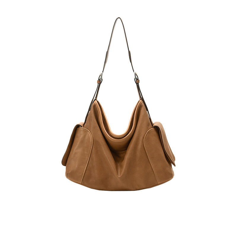 Xi Vegetable Tanned Sheepskin Large Capacity Women's Shoulder Bag