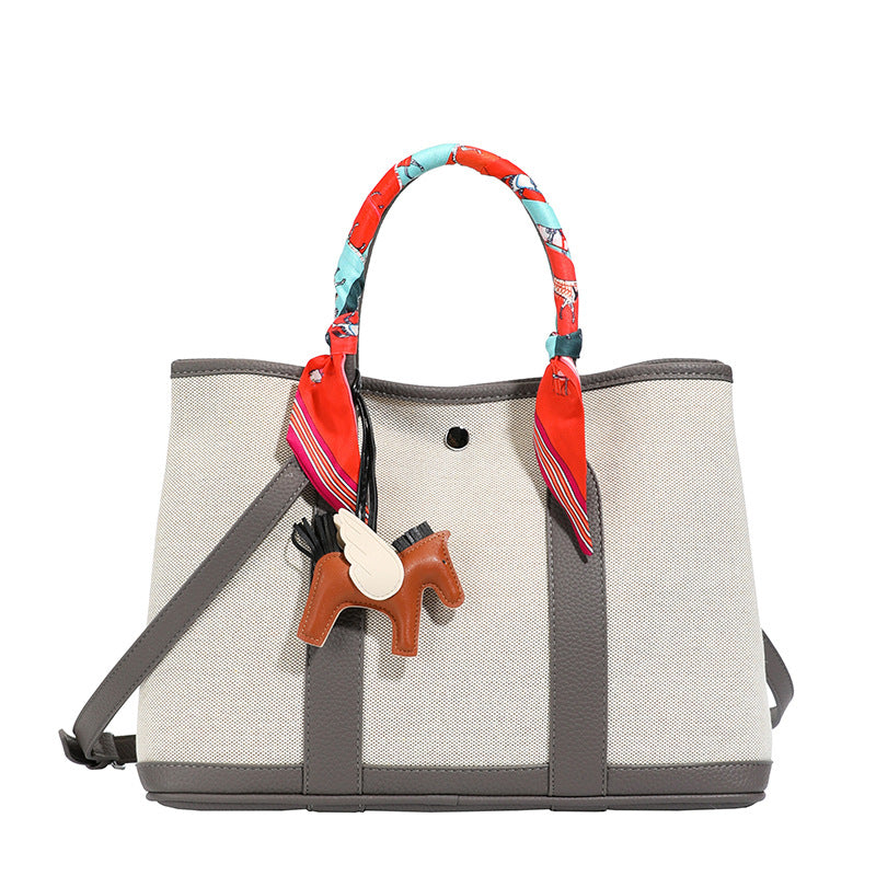Women's Fashion Canvas Pegasus Ornaments Large Capacity Women's Shoulder Bag