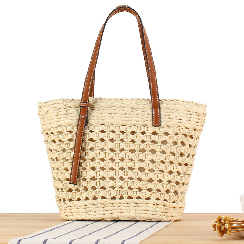 Woven Western Style Hollow Seaside Vacation Women's Shoulder Bag