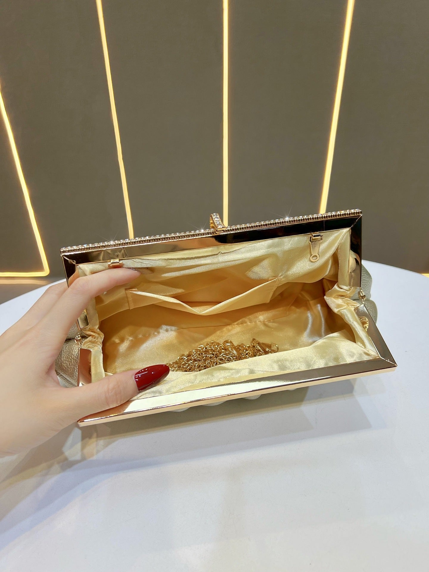 Slouchy Women's Clutch Diamond Fashion Elegant Dinner Bag