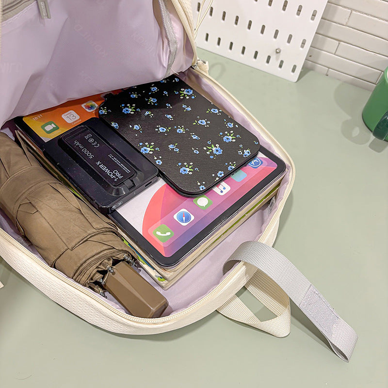Korean Style Good-looking Fresh Sweet Primary Secondary Lightweight Large Leisure Backpack