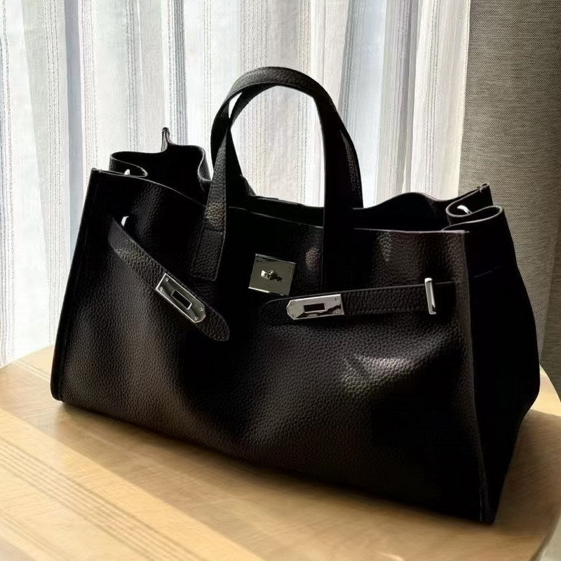Women's Cowhide Leather Kelly Large Capacity Bags