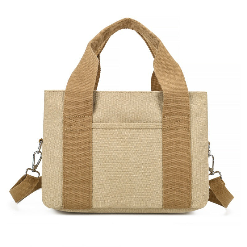 Women's Canvas Large Capacity Korean Style Solid Women's Messenger Bag