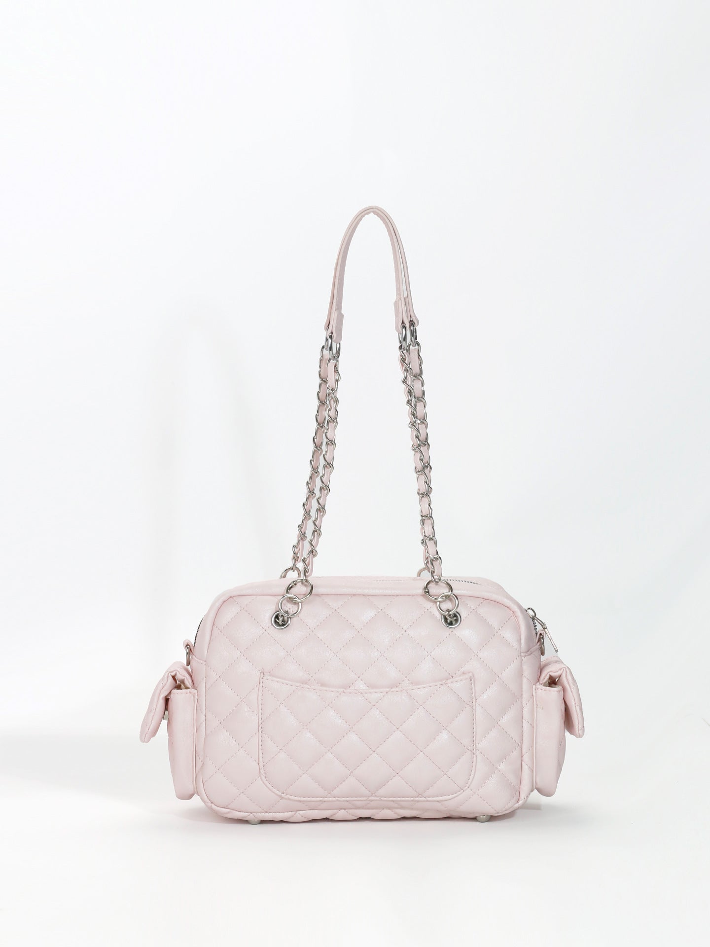Sweet Cool Classic Style Diamond Plaid Motorcycle Large Capacity Women's Messenger Bag
