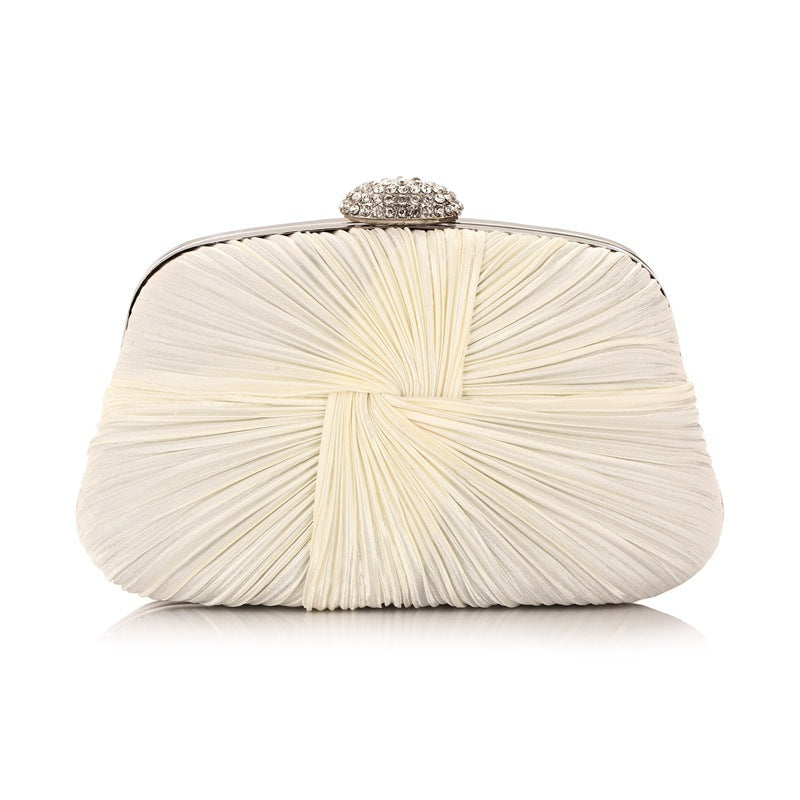 Women's Trendy Hand-held Pleated Woven Banquet Clutch Dinner Bag