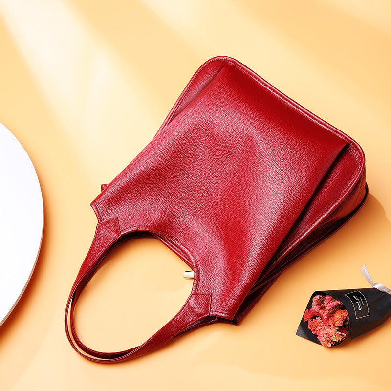 Women's First Layer Cowhide Summer Fashion Genuine Handbags