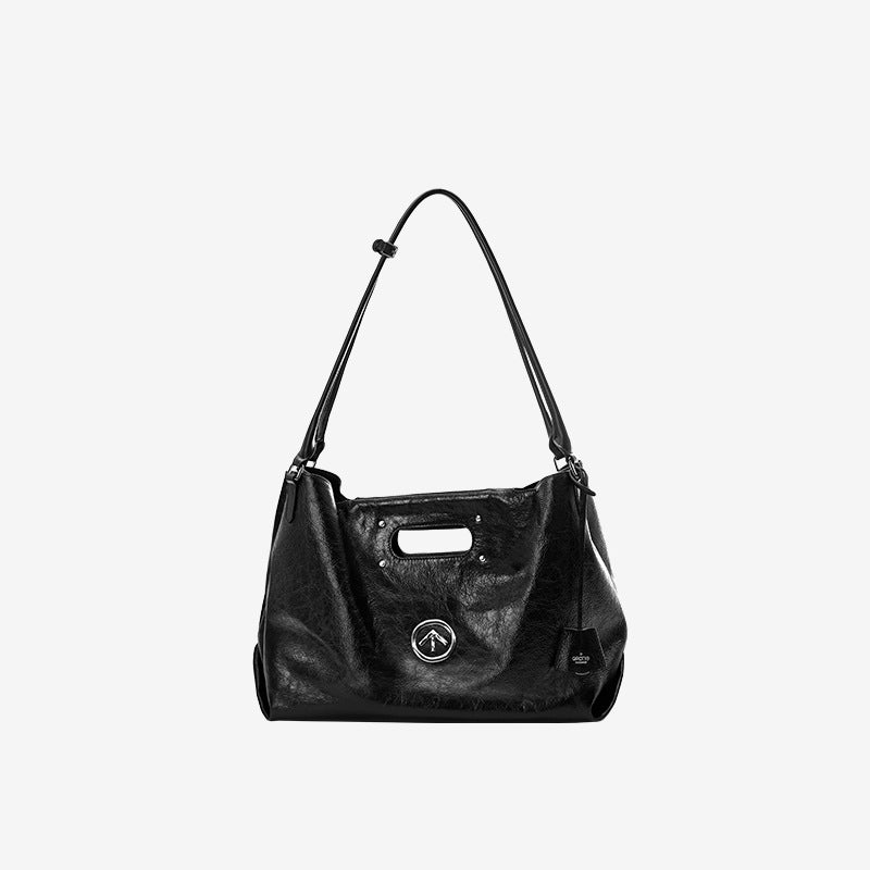 Women's Large Capacity Commuter Cowhide Portable Soft Women's Shoulder Bag
