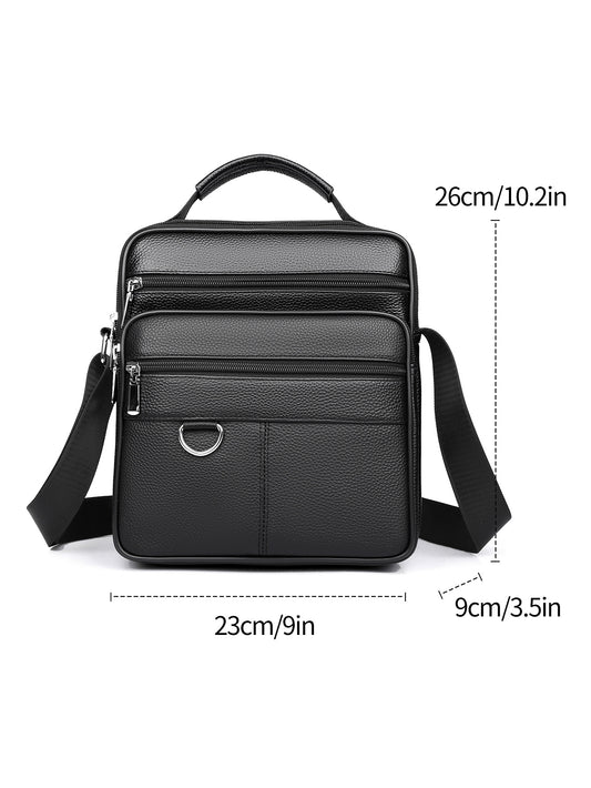 Men's High-grade First Layer Cowhide Leather Business Men's Shoulder Bag