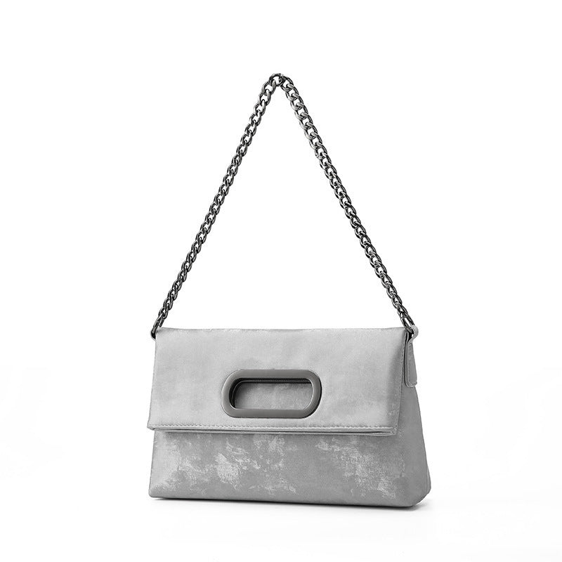 Chinese Style Light Luxury Satin Underarm Folding Bags