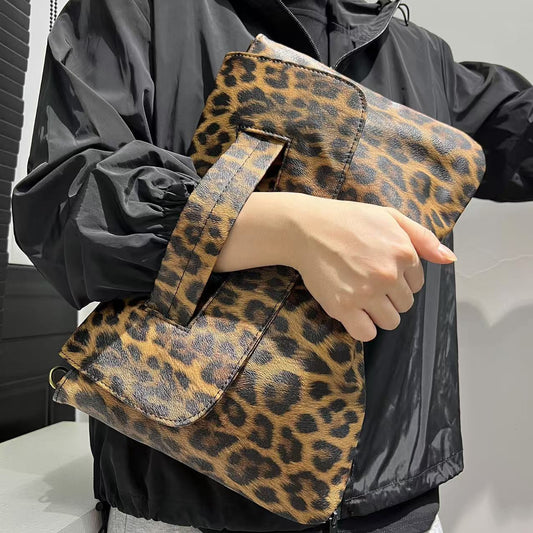 Women's Vintage Leopard Print Sets High Capacity Handbags