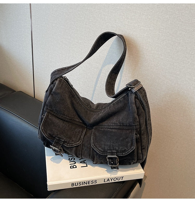 Cool Classy Slouchy Women's Denim Fashion Tote Bag