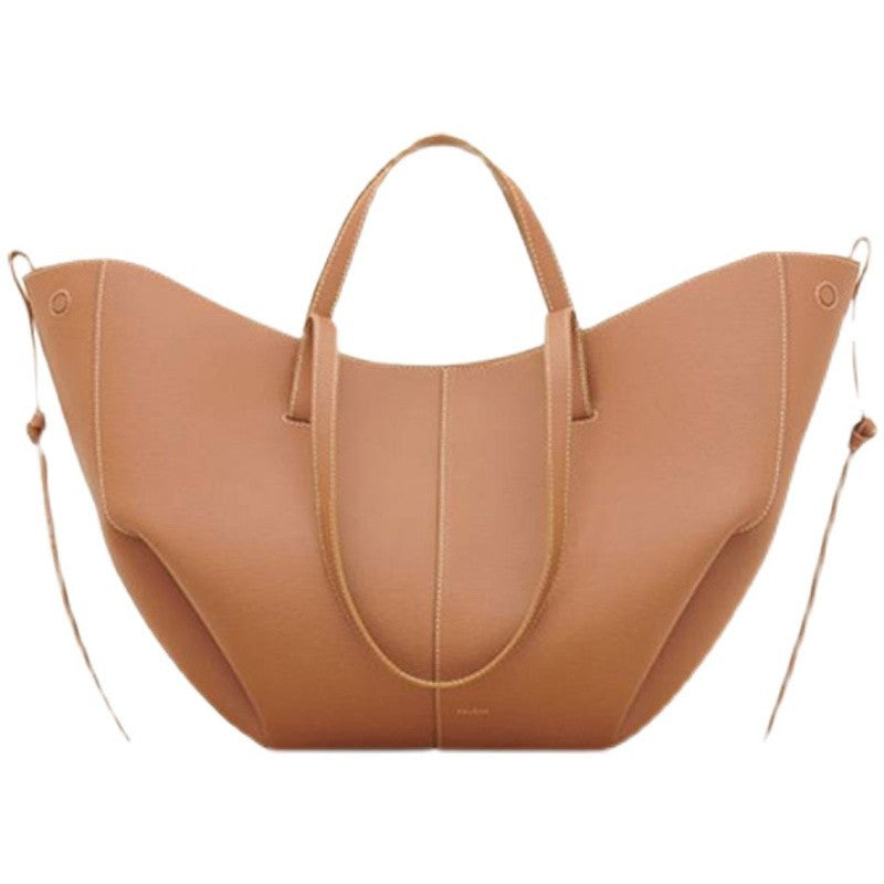 Women's Niche Leather Large Capacity Shopping Tote Bag