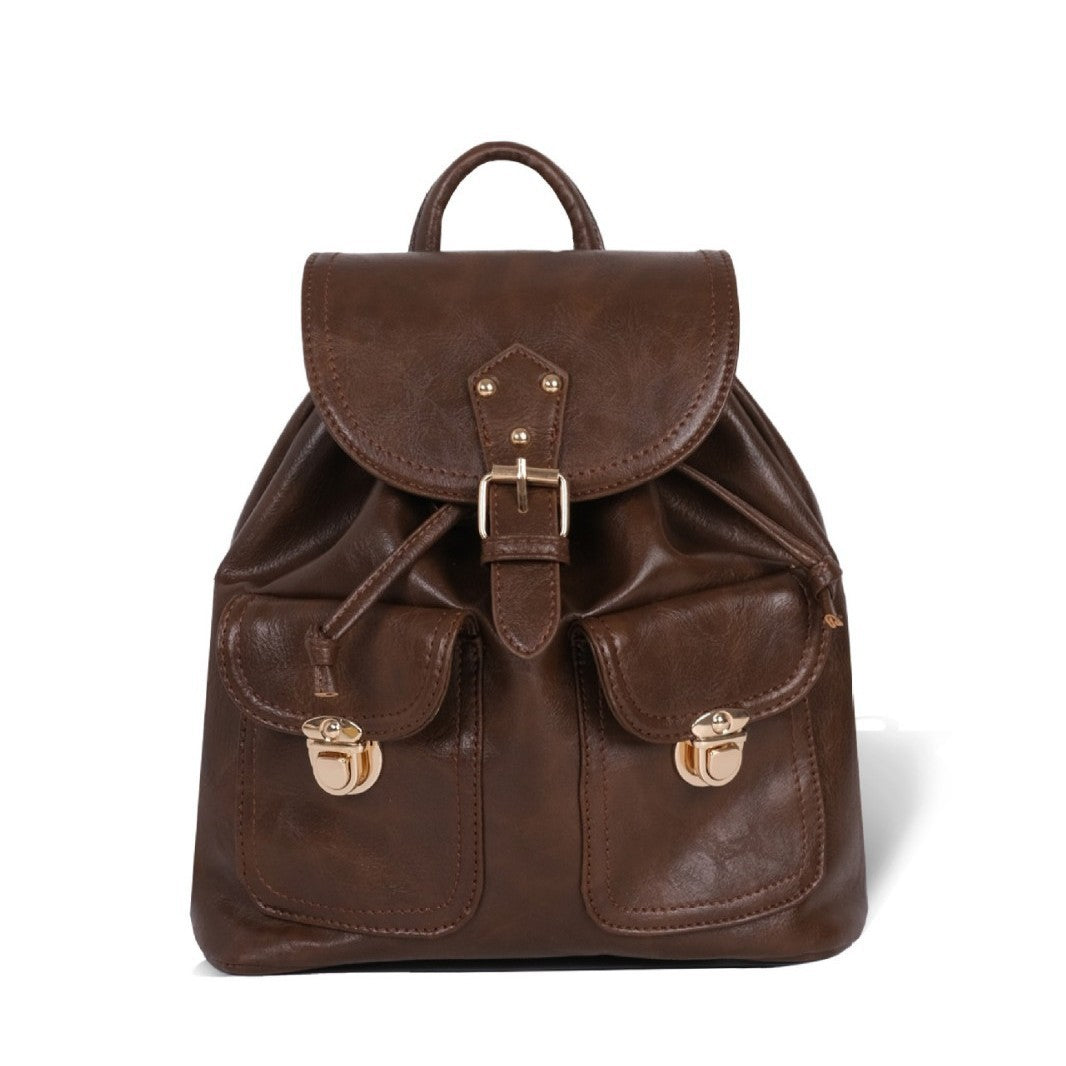 Retro High Sense Fashion Female Versatile Large Capacity Leisure Backpack