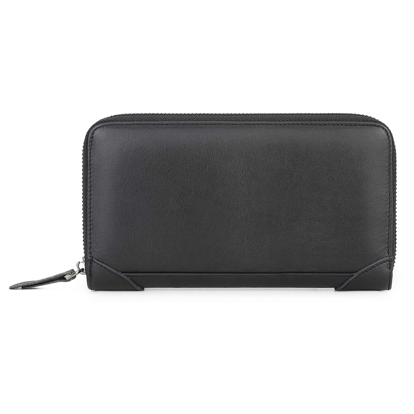 First Layer Long Cowhide Zipper Single Leather Fashion Men's Clutch