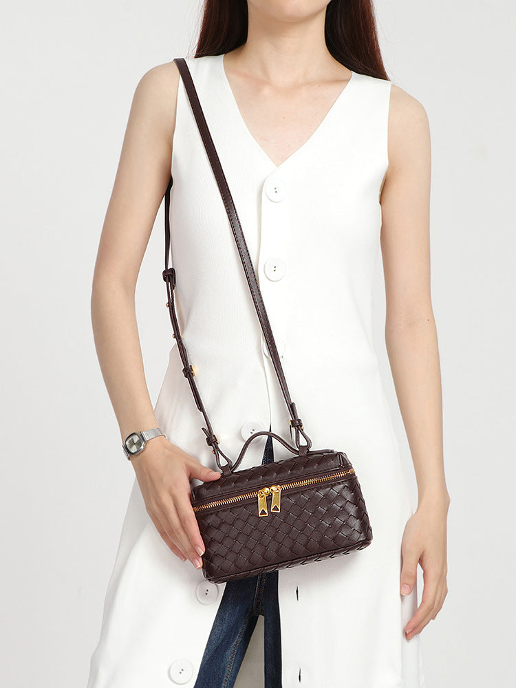 Unique Hand-woven Fashion Hand Lunch Box Women's Messenger Bag