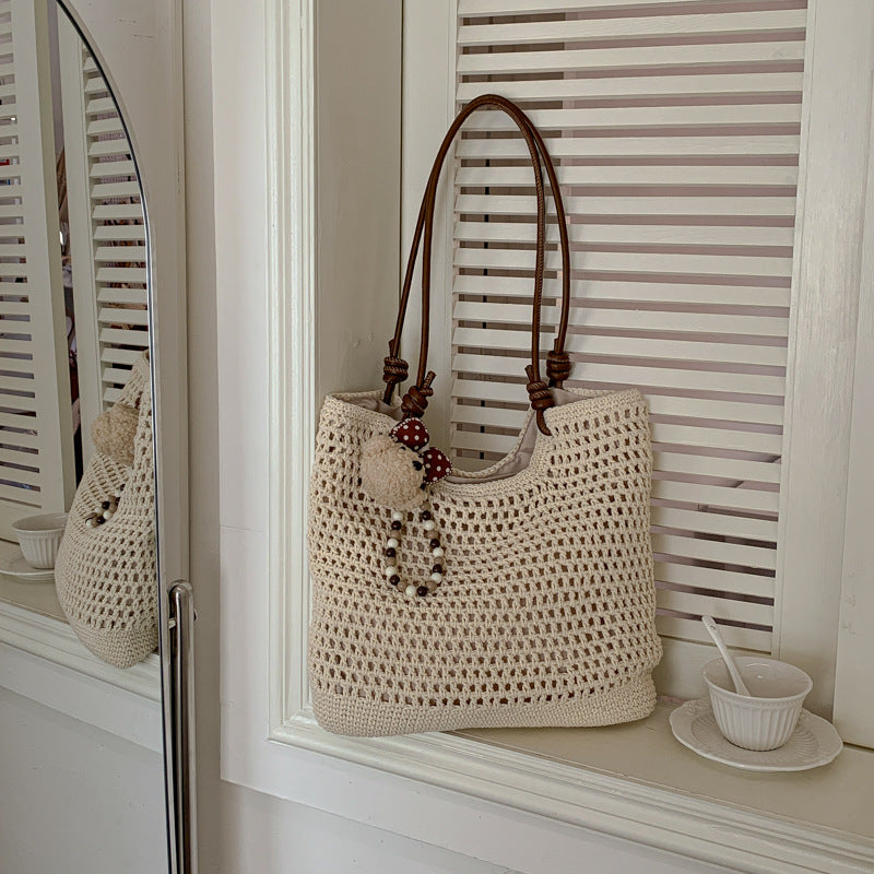 Spring Large Capacity Straw Woven Beach Tote Bag