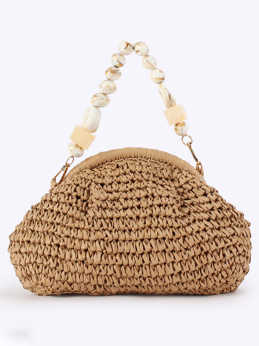 Women's Fashion Simple Woven Seaside Vacation Daily Women's Handbag