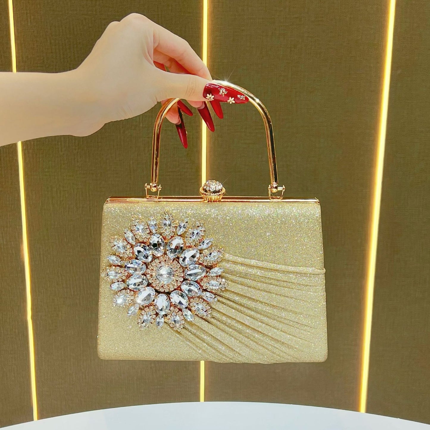 Stylish Women's Niche Diamond Banquet Fashion Dinner Bag