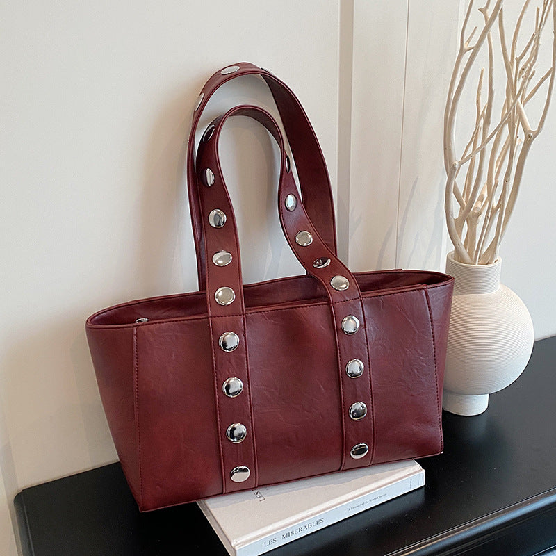 Women's Fashion Cool Large Capacity Underarm Textured Bags