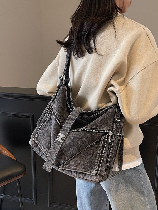 Women's Denim Large Capacity Summer Versatile Class Women's Messenger Bag