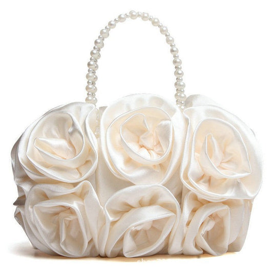 Ipomoea Alba Craft Satin Bridal Bridesmaid Dinner Bag