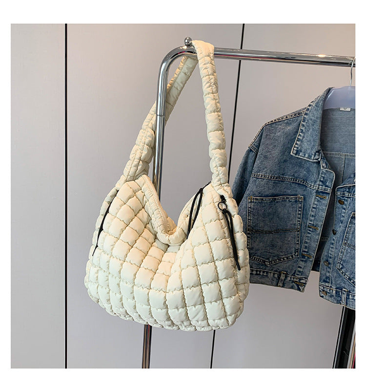 Pleated Cloud Fashion Pull Large Capacity Cotton Tote Bags