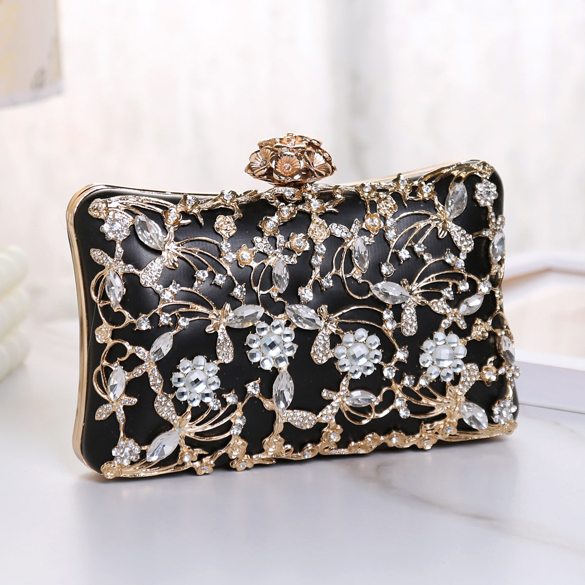 Women's Diamond Banquet Hand Holding All Match Dinner Bag