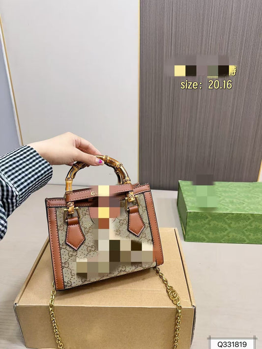 Stylish Women's Fashionable Bamboo Joint Leather Handbags