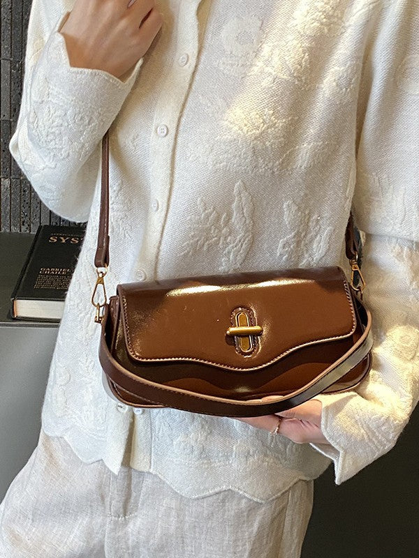Women's High Quality Glossy Solid Color Trendy Affordable Luxury Fashion Small Square Bag