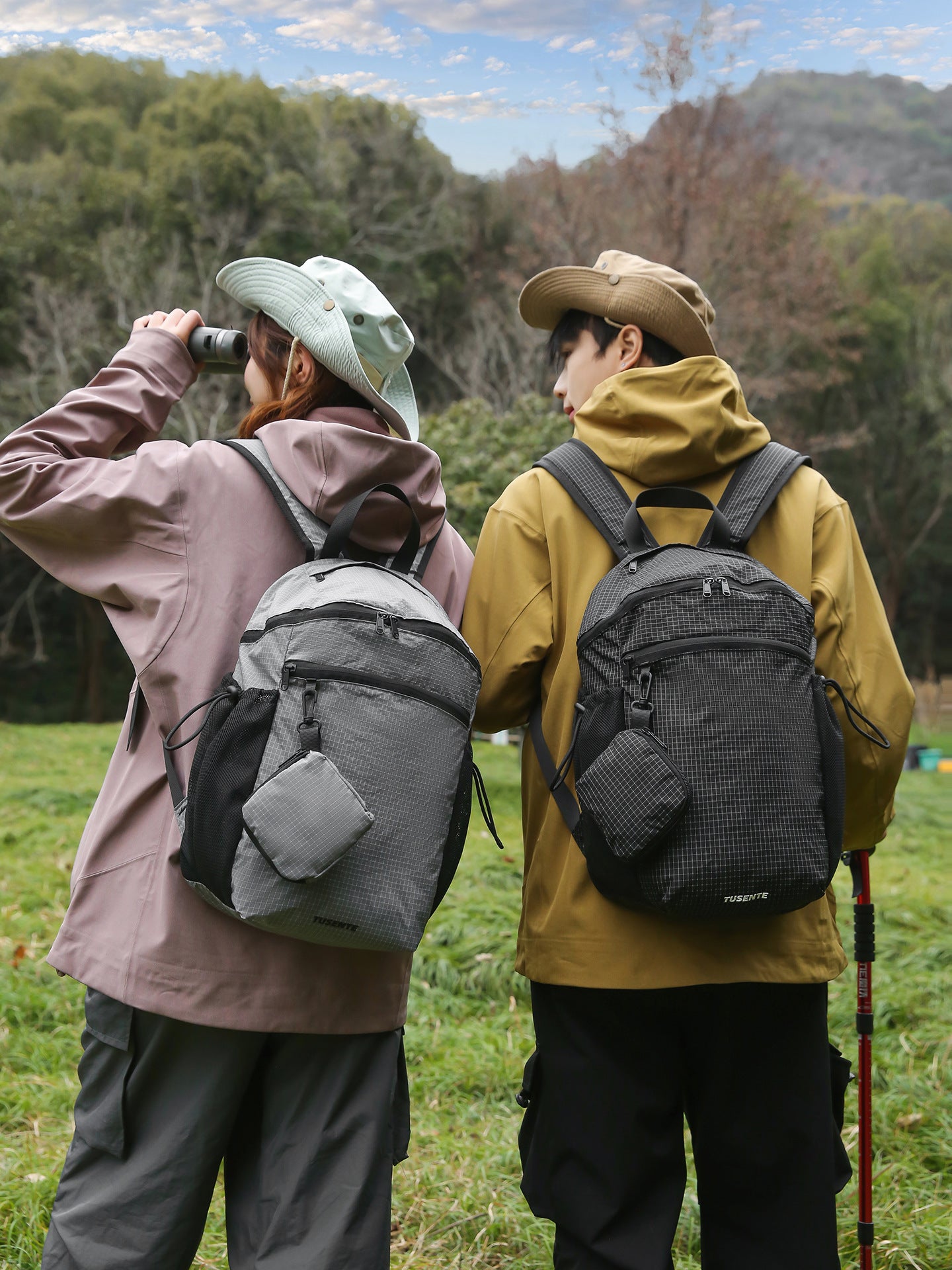 Men's & Women's Mechanical Style Checked Lightweight Climbing College Leisure Backpack